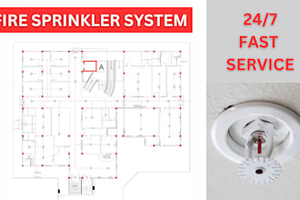 design fire sprinkler or alarm system of building