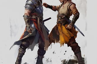 do a game character art concept art
