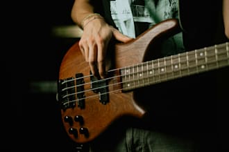 record bass guitar for your rock, metal song