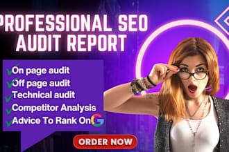 do SEO audit report and competitor website analysis