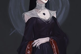 do horror and fantasy scene concept art illustrations