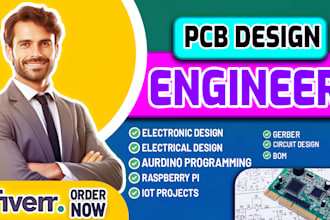 do pcb circuit design schematic prototype and  firmware development