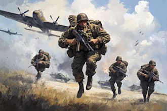 draw military themed illustrations