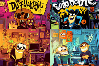 create a custom doodle art illustration design for you
