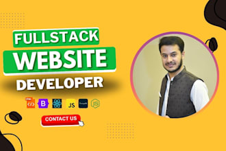 do website development as full stack web developer, front end, backend developer
