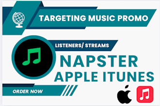 promote napster itunes promotion to listener stream and playlist