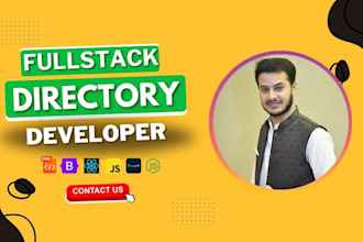 build full stack profitable business directory website in custom code