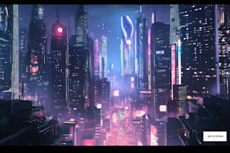 do cyberpunk scifi futuristic city