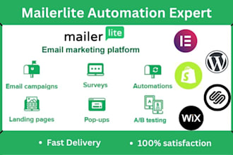 rock and integrate mailerlite email marketing,  automation, landing page, popup