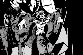 create a pro manga page or illustration for your story