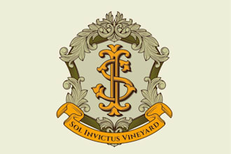 design classic crest vineyard logo