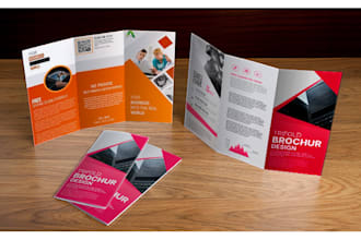 design portfolio brochure, bifold, trifold brochure, pamphlet or newsletter
