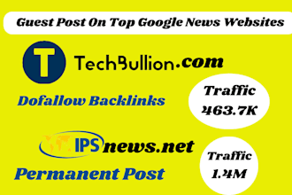 publish your article on techbullion and ipsnews with dofollow backlinks