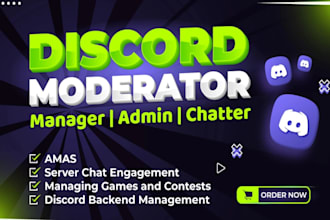 be your discord moderator and community manager to set up