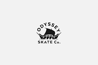 design clever skate greek company logo