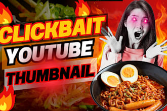 design unique clickbait podcast youtube thumbnail