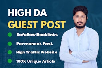 provide high da guest post with dofollow backlinks