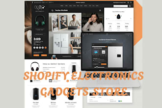 design shopify electronic website shopify gadget store and home appliances store
