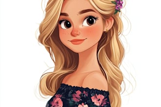 draw your portrait in disney style