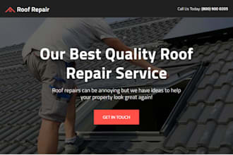 build handyman website construction and carpenter landing page roofing website