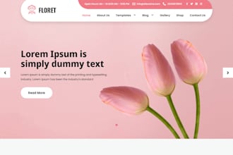 create a simple wordpress website and help you setup hosting