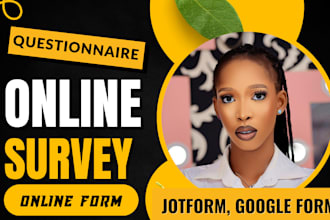 create online form survey, gather survey respondents using jotform, google form
