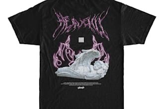 do edgy streetwear tshirt design clothing apparel graphics clothing brand mockup
