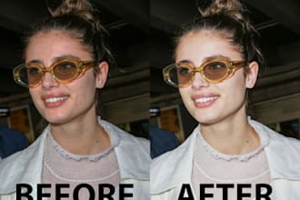 do professional photo retouching with expert color correction body shaping etc