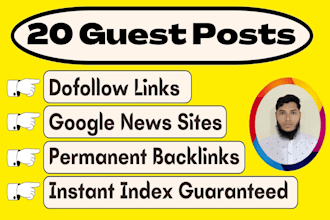 20 dofollow guest posts or guest posting for SEO backlinks