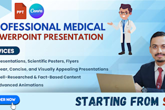 design professional medical presentation, scientific posters and flyers