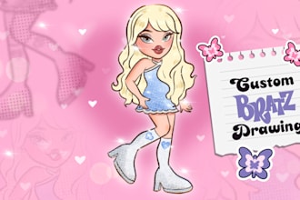 draw you as a cute bratz doll