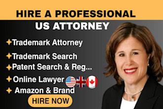 be your US, canada licensed trademark attorney, patent, amazon brand