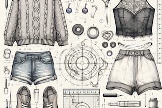 do fashion sketch and clothing technical illustration