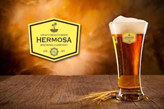 design a minimalist creative and unique brewery company logo