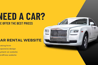 build car rental website, booking car rental wordpress website