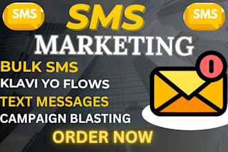 create SMS text msg powerful klaviyo flow automation and push notification