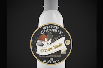 do a vintage inspired outstanding cream soda label design