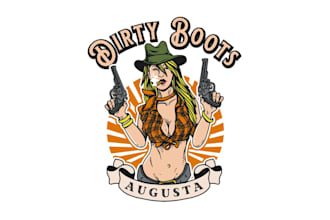design unique dirty boots logo