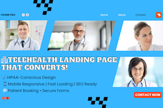 build a telehealth landing websites virtual medical services hipaa compliance