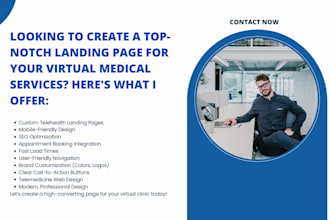 build a telehealth landing websites page for your virtual medical services