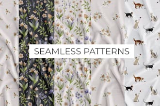 create watercolor seamless pattern design for fabrics