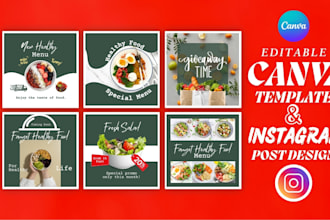 create editable canva templates and instagram post design