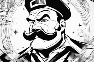 draw you a traditional american comic book design