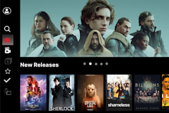 build custom iptv app, smart tv app, vod app, live streaming app, android app