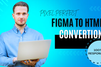 convert figma to HTML,PSD to HTML website with bootstrap