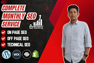 do complete monthly SEO service for any website top ranking