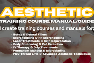 create aesthetic training course med spa botox microneedling training manual