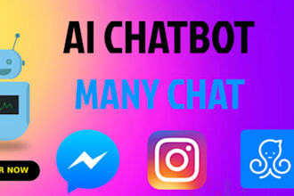 build expert ai chatbot for social media platforms with manychat