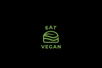 create a modern minimalist vegan food brand logo design