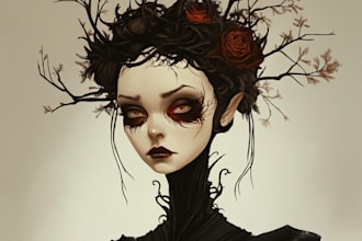 create a famous fantasy horror character design